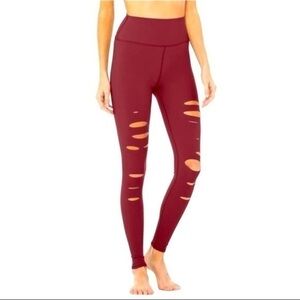 ALO  Warrior leggings Maroon